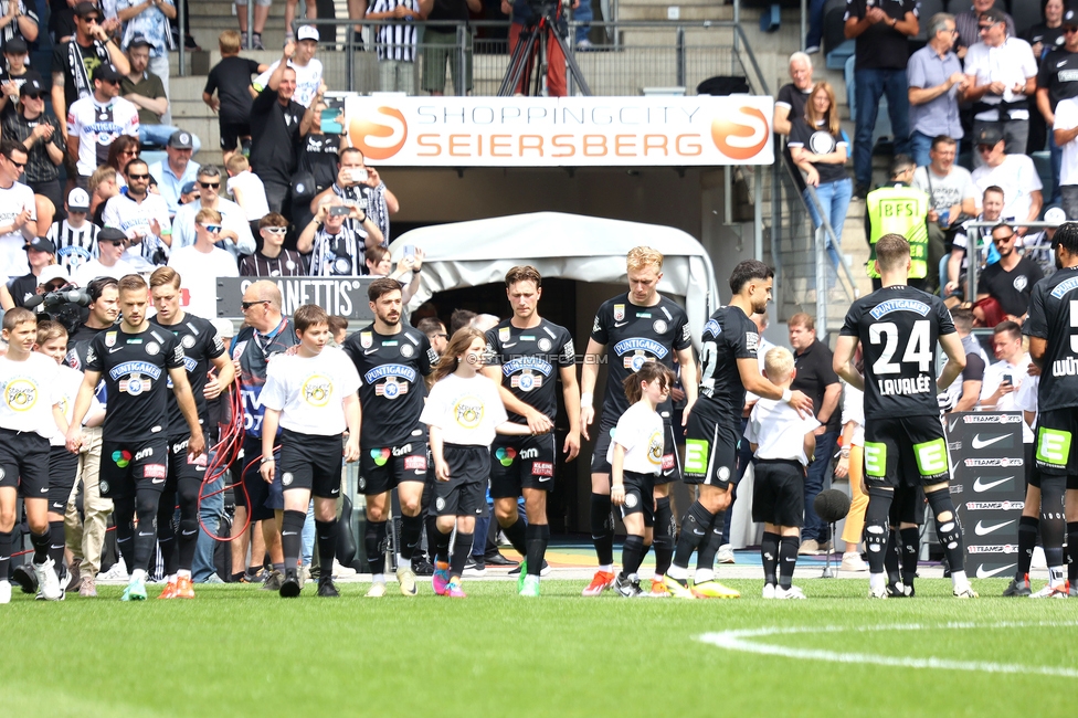 Sturm Graz - Hartberg
Oesterreichische Fussball Bundesliga, 30. Runde, SK Sturm Graz - TSV Hartberg, Stadion Liebenau Graz, 05.05.2024. 

Foto zeigt die Mannschaft von Sturm
