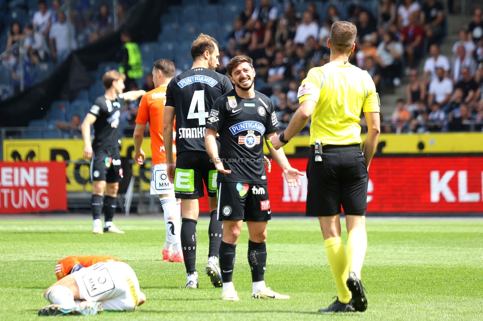 Sturm Graz - Hartberg
Oesterreichische Fussball Bundesliga, 30. Runde, SK Sturm Graz - TSV Hartberg, Stadion Liebenau Graz, 05.05.2024. 

Foto zeigt Otar Kiteishvili (Sturm)
