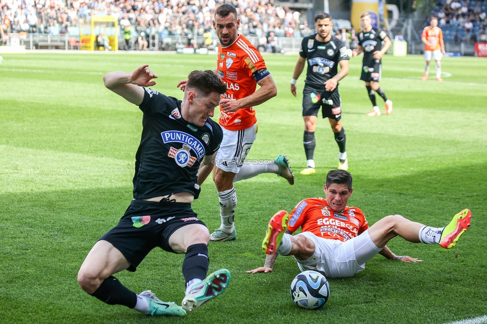 Sturm Graz - Hartberg
Oesterreichische Fussball Bundesliga, 30. Runde, SK Sturm Graz - TSV Hartberg, Stadion Liebenau Graz, 05.05.2024. 

Foto zeigt David Schnegg (Sturm)
