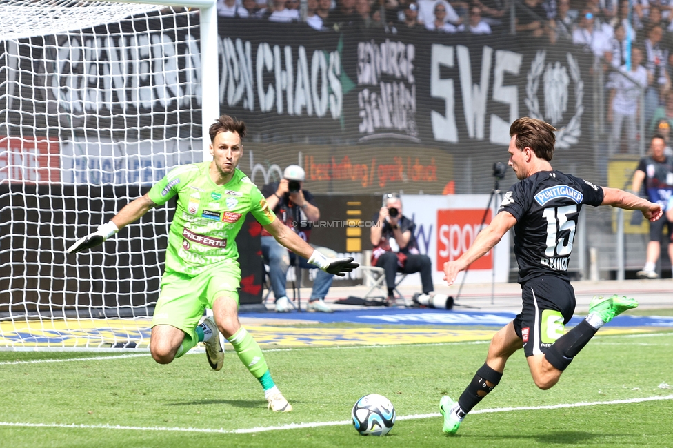 Sturm Graz - Hartberg
Oesterreichische Fussball Bundesliga, 30. Runde, SK Sturm Graz - TSV Hartberg, Stadion Liebenau Graz, 05.05.2024. 

Foto zeigt William Boeving (Sturm)
