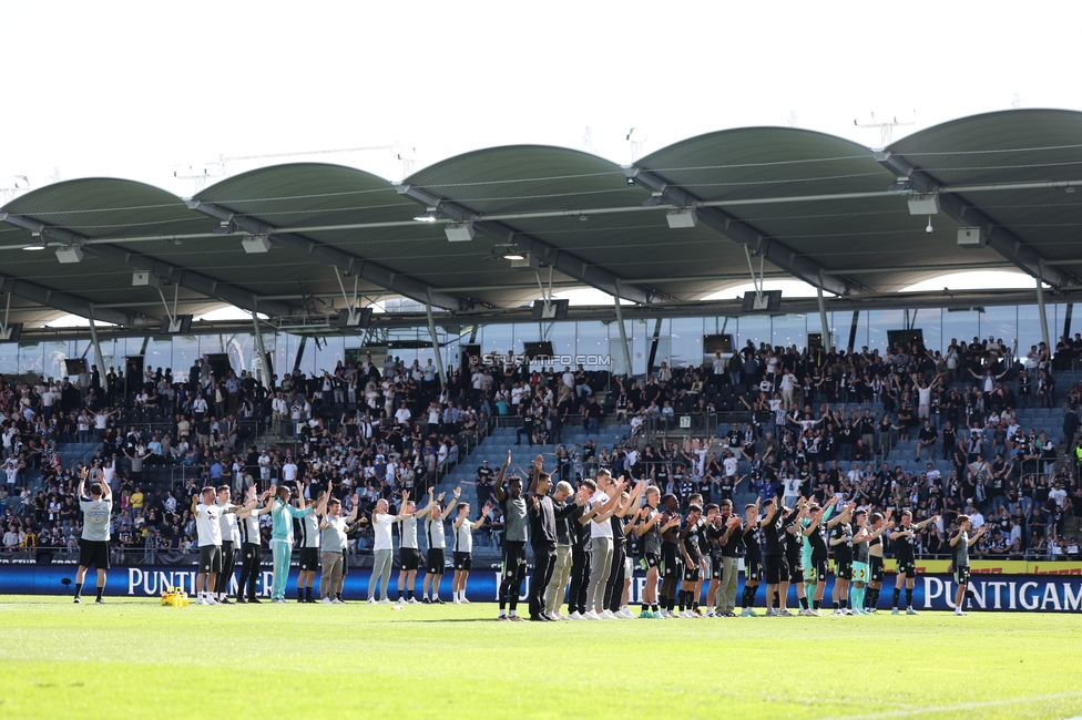 Sturm Graz - Hartberg
Oesterreichische Fussball Bundesliga, 30. Runde, SK Sturm Graz - TSV Hartberg, Stadion Liebenau Graz, 05.05.2024. 

Foto zeigt die Mannschaft von Sturm
