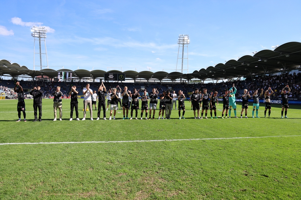 Sturm Graz - Hartberg
Oesterreichische Fussball Bundesliga, 30. Runde, SK Sturm Graz - TSV Hartberg, Stadion Liebenau Graz, 05.05.2024. 

Foto zeigt die Mannschaft von Sturm
