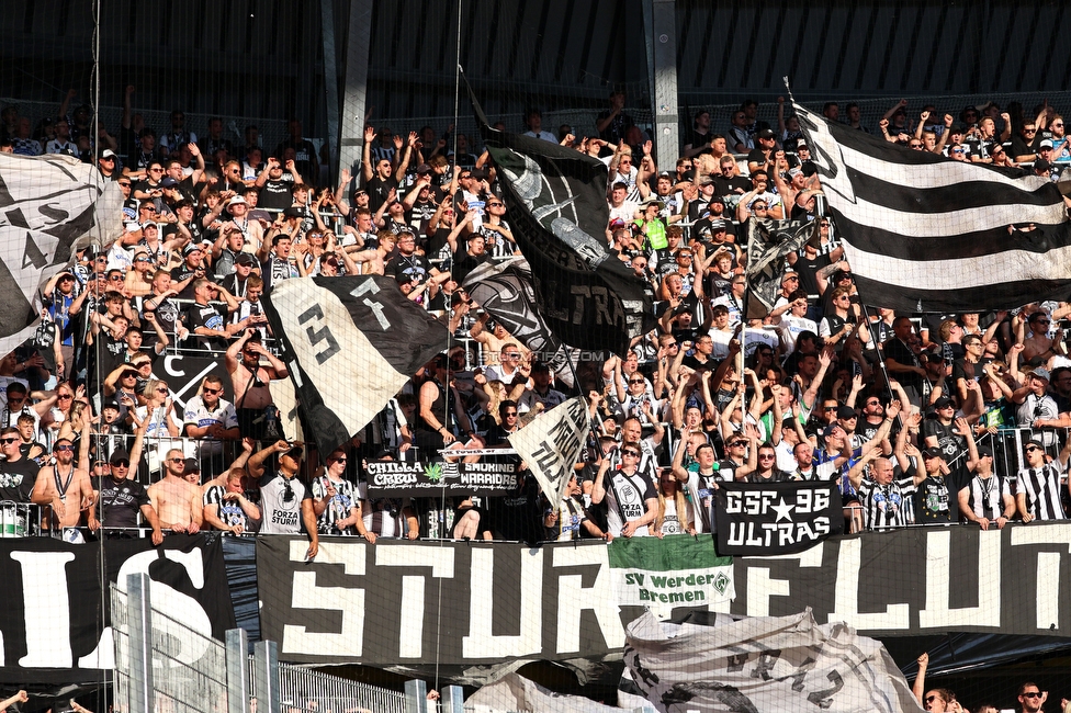 LASK - Sturm Graz
Oesterreichische Fussball Bundesliga, 31. Runde, LASK - SK Sturm Graz, Arena Linz, 12.05.2024. 

Foto zeigt Fans von Sturm
Schlüsselwörter: sturmflut