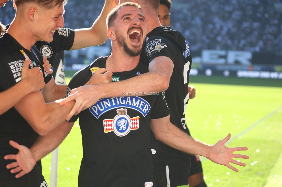 LASK - Sturm Graz
Oesterreichische Fussball Bundesliga, 31. Runde, LASK - SK Sturm Graz, Raiffeisen Arena Linz, 12.05.2024. 

Foto zeigt Otar Kiteishvili (Sturm)
