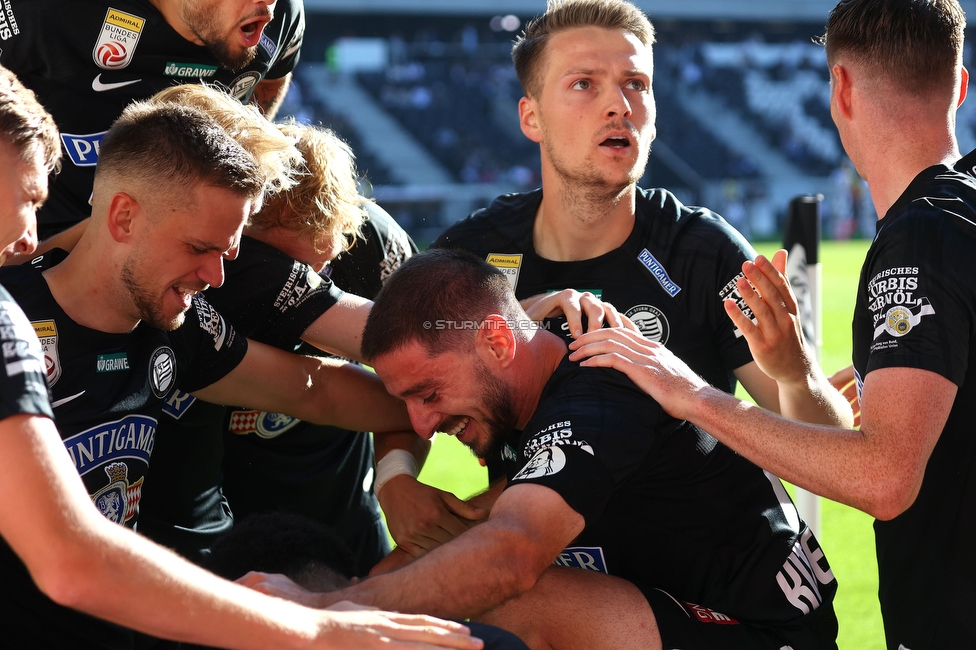 LASK - Sturm Graz
Oesterreichische Fussball Bundesliga, 31. Runde, LASK - SK Sturm Graz, Raiffeisen Arena Linz, 12.05.2024. 

Foto zeigt Otar Kiteishvili (Sturm)
