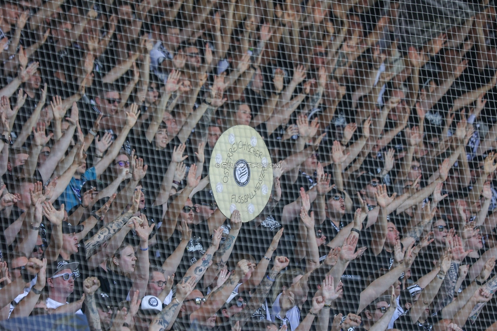 Sturm Graz - Austria Klagenfurt
Oesterreichische Fussball Bundesliga, 32. Runde, SK Sturm Graz - SK Austria Klagenfurt, Stadion Liebenau Graz, 19.05.2024. 

Foto zeigt Fans von Sturm
