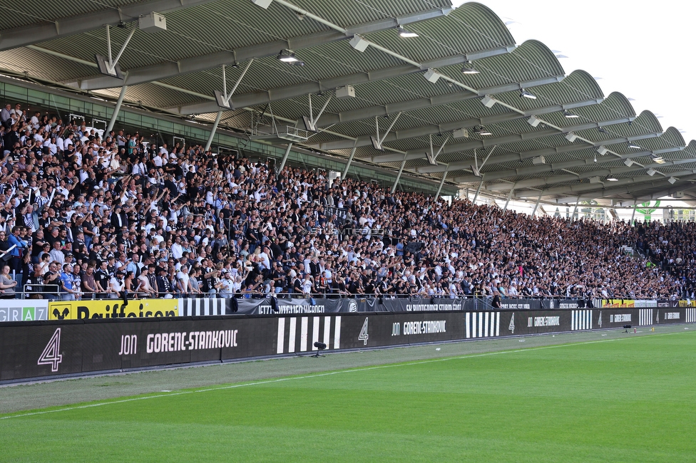 Sturm Graz - Austria Klagenfurt
Oesterreichische Fussball Bundesliga, 32. Runde, SK Sturm Graz - SK Austria Klagenfurt, Stadion Liebenau Graz, 19.05.2024. 

Foto zeigt Fans von Sturm mit einer Choreografie
