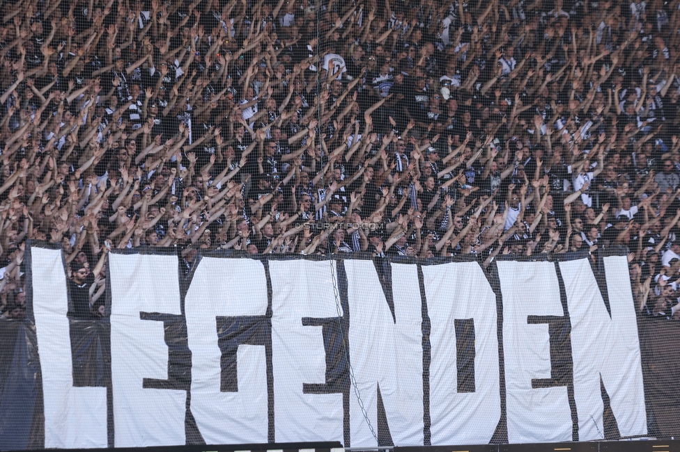 Sturm Graz - Austria Klagenfurt
Oesterreichische Fussball Bundesliga, 32. Runde, SK Sturm Graz - SK Austria Klagenfurt, Stadion Liebenau Graz, 19.05.2024. 

Foto zeigt Fans von Sturm mit einer Choreografie
