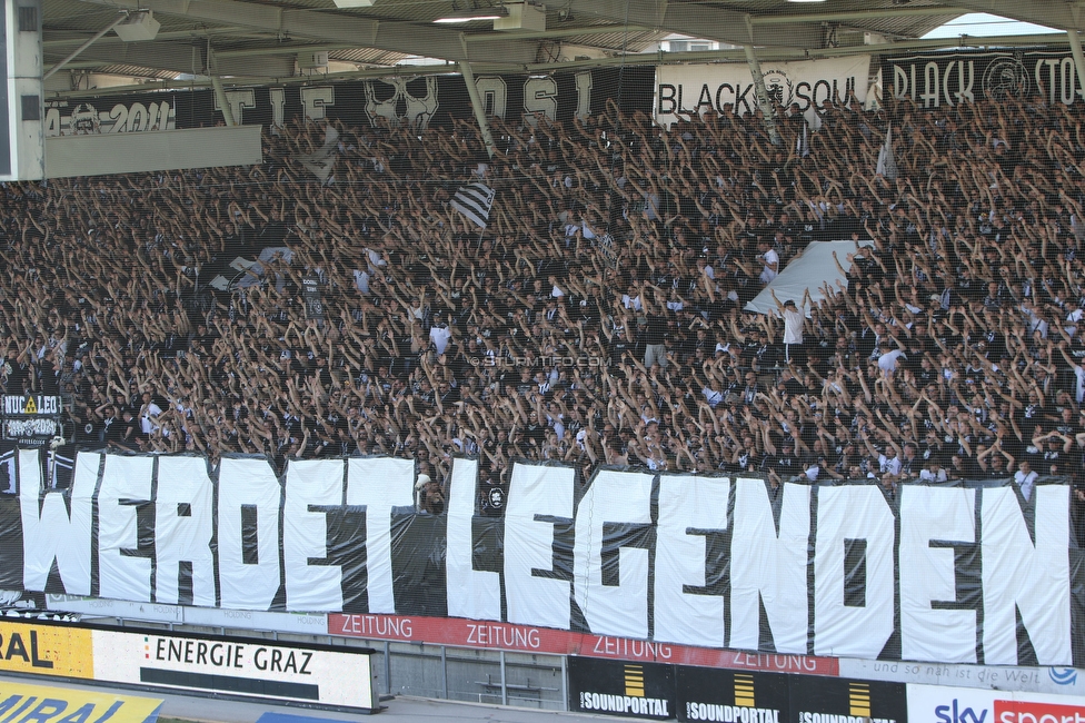 Sturm Graz - Austria Klagenfurt
Oesterreichische Fussball Bundesliga, 32. Runde, SK Sturm Graz - SK Austria Klagenfurt, Stadion Liebenau Graz, 19.05.2024. 

Foto zeigt Fans von Sturm
