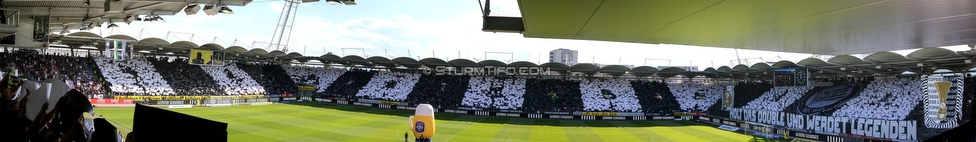 Sturm Graz - Austria Klagenfurt
Oesterreichische Fussball Bundesliga, 32. Runde, SK Sturm Graz - SK Austria Klagenfurt, Stadion Liebenau Graz, 19.05.2024. 

Foto zeigt Fans von Sturm mit einer Choreografie
