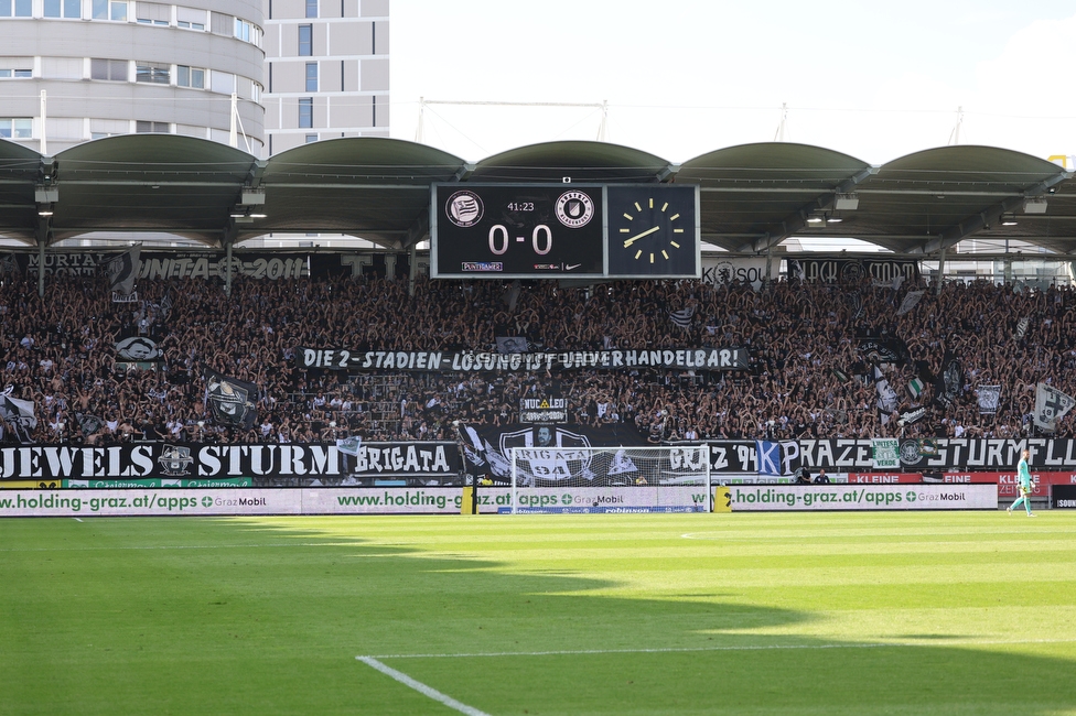Sturm Graz - Austria Klagenfurt
Oesterreichische Fussball Bundesliga, 32. Runde, SK Sturm Graz - SK Austria Klagenfurt, Stadion Liebenau Graz, 19.05.2024. 

Foto zeigt Fans von Sturm
