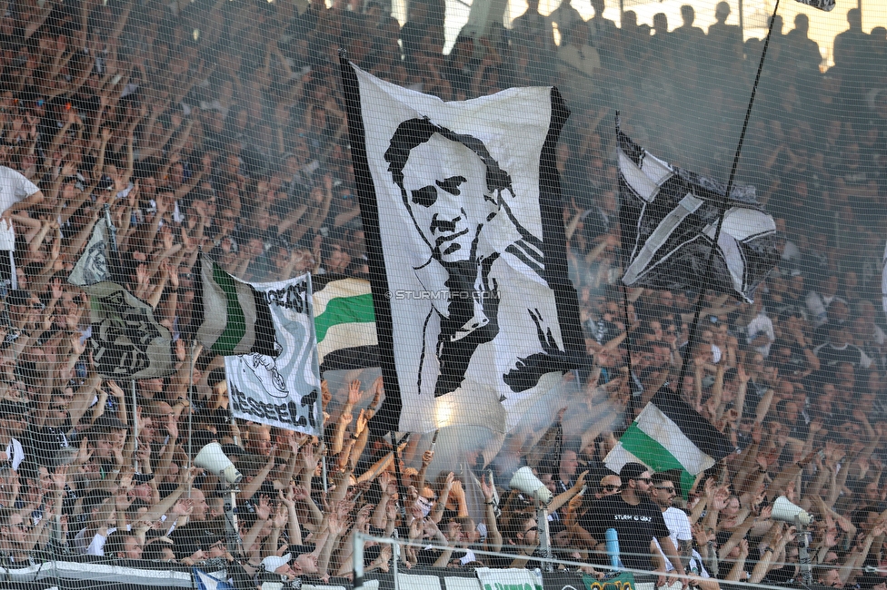 Sturm Graz - Austria Klagenfurt
Oesterreichische Fussball Bundesliga, 32. Runde, SK Sturm Graz - SK Austria Klagenfurt, Stadion Liebenau Graz, 19.05.2024. 

Foto zeigt Fans von Sturm
