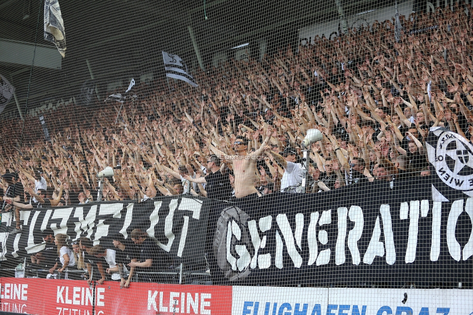 Sturm Graz - Austria Klagenfurt
Oesterreichische Fussball Bundesliga, 32. Runde, SK Sturm Graz - SK Austria Klagenfurt, Stadion Liebenau Graz, 19.05.2024. 

Foto zeigt Fans von Sturm
