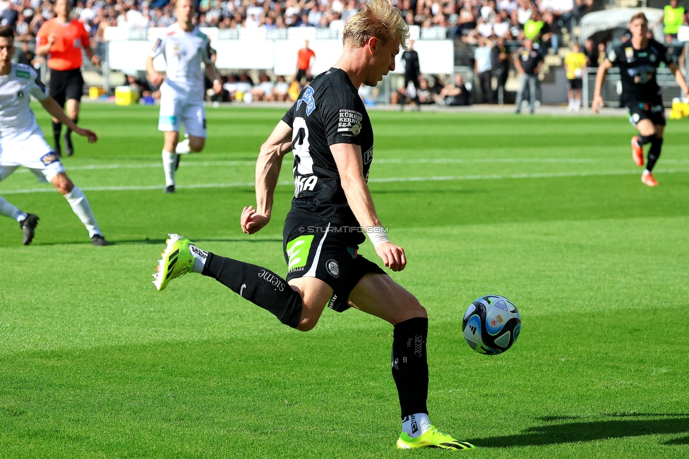 Sturm Graz - Austria Klagenfurt
Oesterreichische Fussball Bundesliga, 32. Runde, SK Sturm Graz - SK Austria Klagenfurt, Stadion Liebenau Graz, 19.05.2024. 

Foto zeigt Mika Biereth (Sturm)
