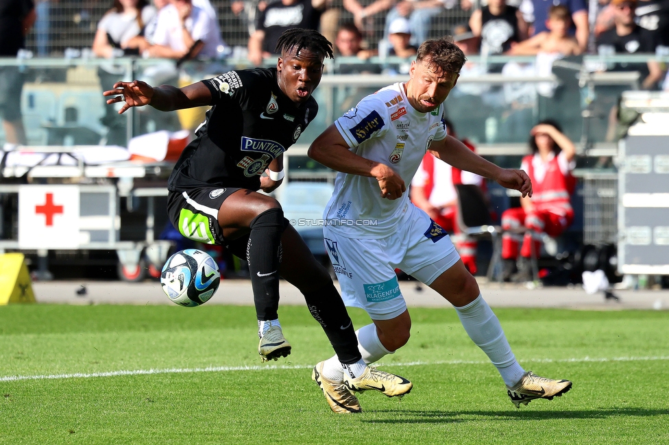 Sturm Graz - Austria Klagenfurt
Oesterreichische Fussball Bundesliga, 32. Runde, SK Sturm Graz - SK Austria Klagenfurt, Stadion Liebenau Graz, 19.05.2024. 

Foto zeigt Seedy Jatta (Sturm)
