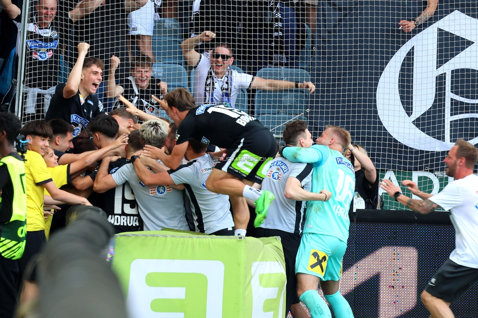 Sturm Graz - Austria Klagenfurt
Oesterreichische Fussball Bundesliga, 32. Runde, SK Sturm Graz - SK Austria Klagenfurt, Stadion Liebenau Graz, 19.05.2024. 

Foto zeigt die Mannschaft von Sturm
Schlüsselwörter: torjubel