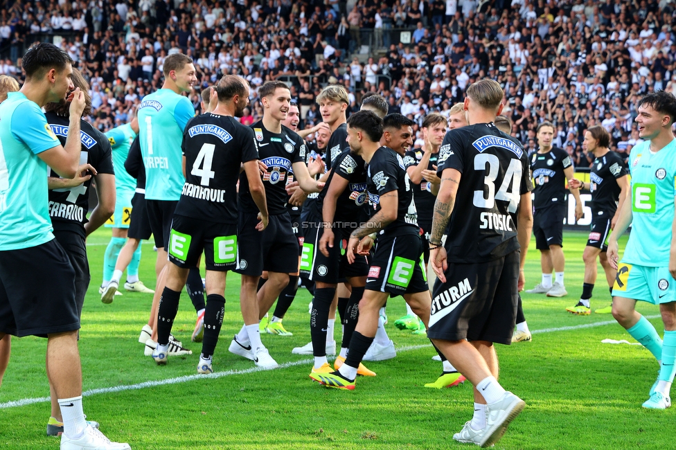 Sturm Graz - Austria Klagenfurt
Oesterreichische Fussball Bundesliga, 32. Runde, SK Sturm Graz - SK Austria Klagenfurt, Stadion Liebenau Graz, 19.05.2024. 

Foto zeigt die Mannschaft von Sturm
