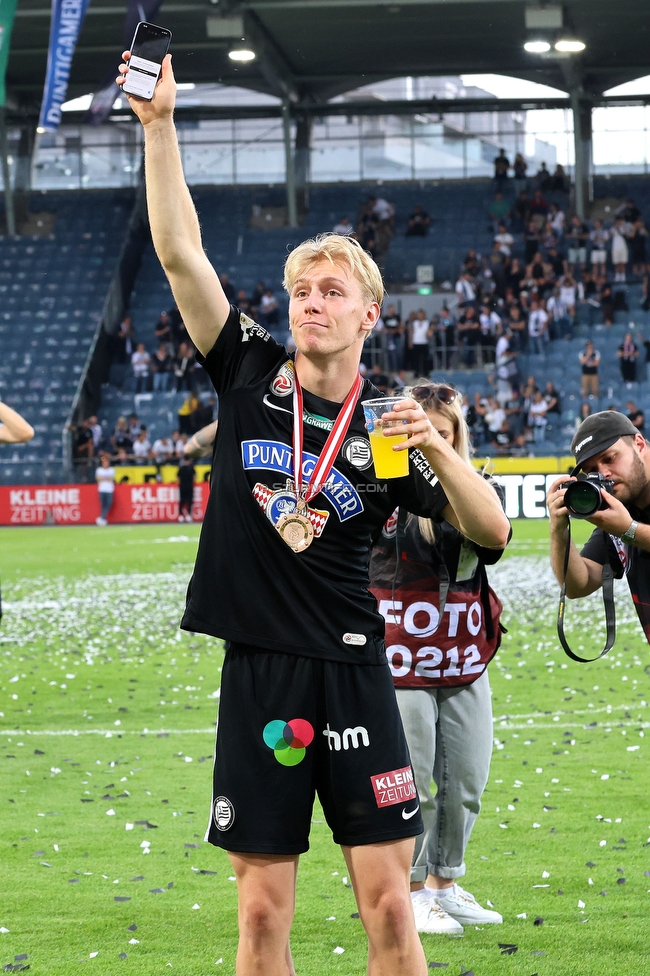 Sturm Graz - Austria Klagenfurt
Oesterreichische Fussball Bundesliga, 32. Runde, SK Sturm Graz - SK Austria Klagenfurt, Stadion Liebenau Graz, 19.05.2024. 

Foto zeigt Mika Biereth (Sturm)
