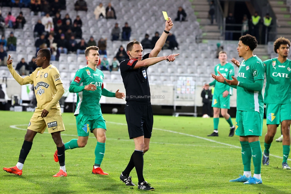 Tirol - Sturm Graz
Oesterreichische Fussball Bundesliga, 16. Runde, WSG Tirol - SK Sturm Graz, Tivoli Stadion Tirol, 07.12.2024. 

Foto zeigt den Schiedsrichter
