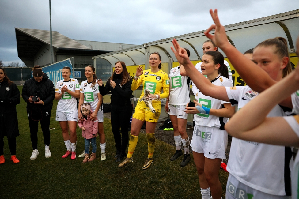 Sturm Damen - Bergheim
OEFB Frauen Bundesliga, 17. Runde, SK Sturm Graz Damen - FC Bergheim, Trainingszentrum Messendorf, 15.03.2025. 

Foto zeigt die Mannschaft der Sturm Damen

