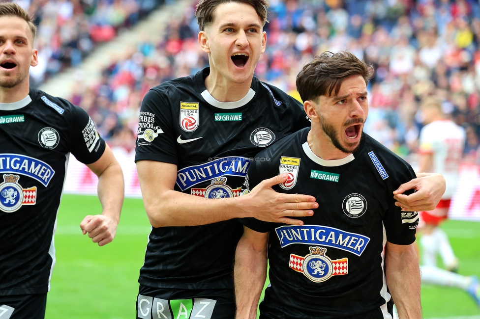 RB Salzburg - Sturm Graz
Oesterreichische Fussball Bundesliga, 25. Runde, FC RB Salzburg - SK Sturm Graz, Stadion Wals-Siezenheim, 13.04.2024. 

Foto zeigt Otar Kiteishvili (Sturm)
Schlüsselwörter: elfmeter torjubel