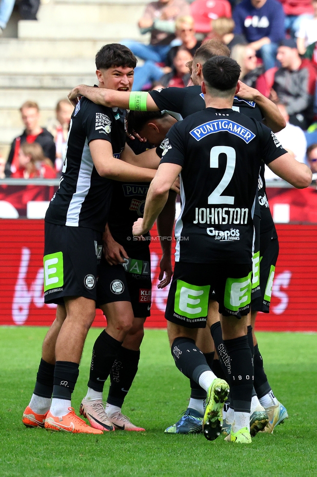 RB Salzburg - Sturm Graz
Oesterreichische Fussball Bundesliga, 25. Runde, FC RB Salzburg - SK Sturm Graz, Stadion Wals-Siezenheim, 13.04.2024. 

Foto zeigt Otar Kiteishvili (Sturm)
Schlüsselwörter: torjubel