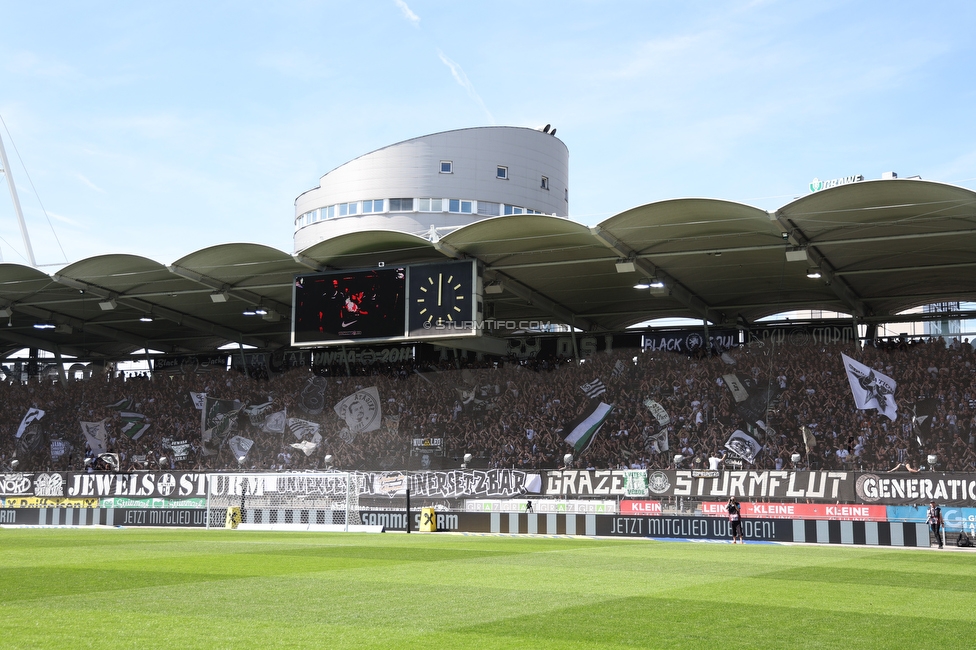 Sturm Graz - Blau-Weiss Linz
Oesterreichische Fussball Bundesliga, 26. Runde, SK Sturm Graz - FC Blau-Weiss Linz, Stadion Liebenau Graz, 20.04.2025. 

Foto zeigt Fans von Sturm
