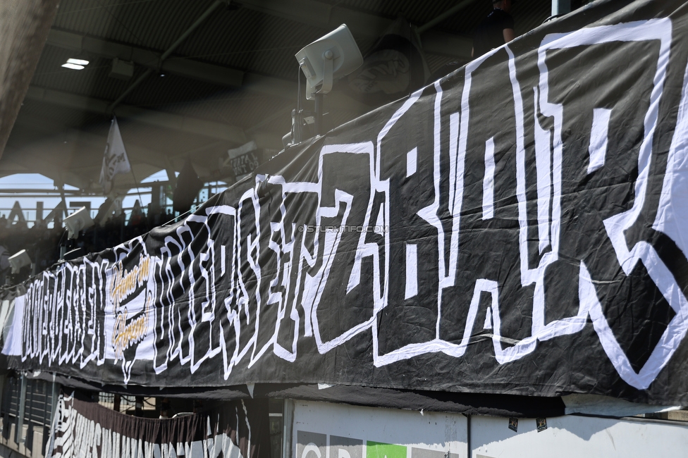 Sturm Graz - Blau-Weiss Linz
Oesterreichische Fussball Bundesliga, 26. Runde, SK Sturm Graz - FC Blau-Weiss Linz, Stadion Liebenau Graz, 20.04.2025. 

Foto zeigt Fans von Sturm
Schlüsselwörter: heimo