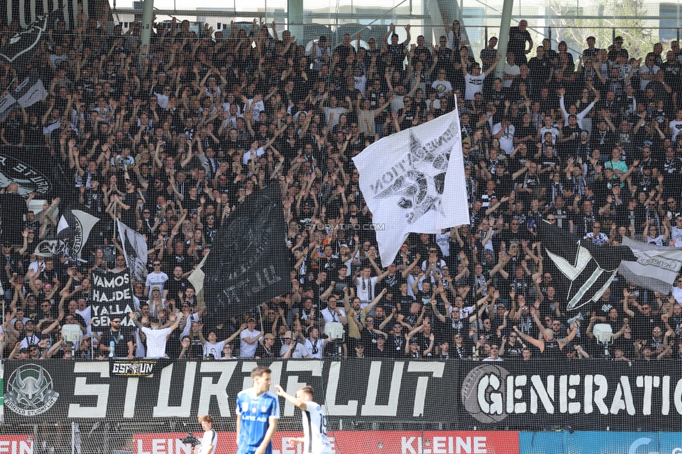 Sturm Graz - Blau-Weiss Linz
Oesterreichische Fussball Bundesliga, 26. Runde, SK Sturm Graz - FC Blau-Weiss Linz, Stadion Liebenau Graz, 20.04.2025. 

Foto zeigt Fans von Sturm
Schlüsselwörter: sturmflut generationchaos
