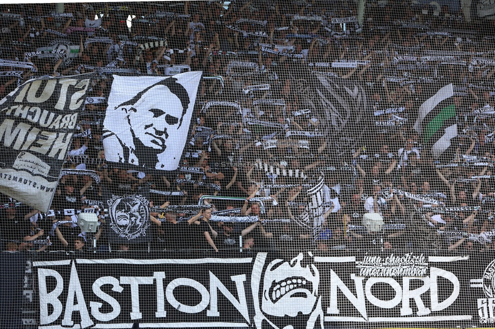 Sturm Graz - Linz
Oesterreichische Fussball Bundesliga, 26. Runde, SK Sturm Graz - FC Blau-Weiss Linz, Stadion Liebenau Graz, 20.04.2025. 

Foto zeigt Fans von Sturm
