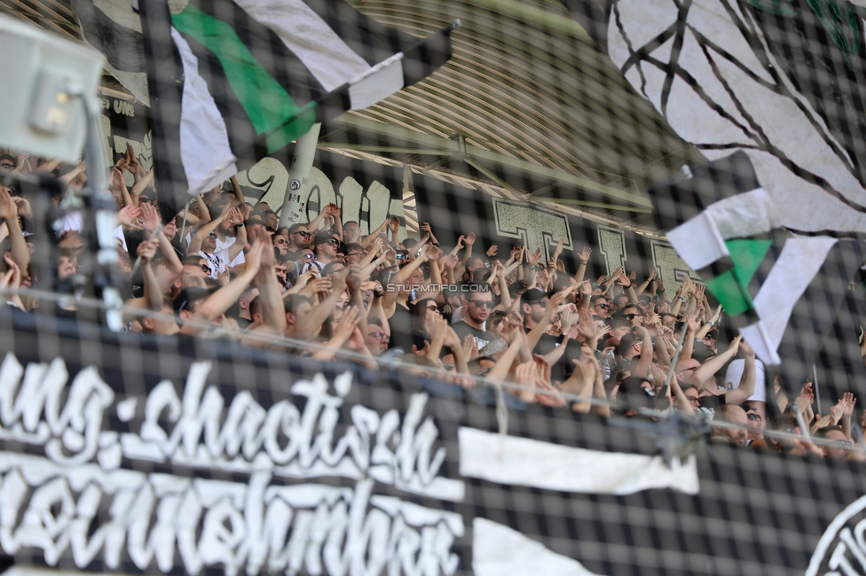 Sturm Graz - Blau-Weiss Linz
Oesterreichische Fussball Bundesliga, 26. Runde, SK Sturm Graz - FC Blau-Weiss Linz, Stadion Liebenau Graz, 20.04.2025. 

Foto zeigt Fans von Sturm
