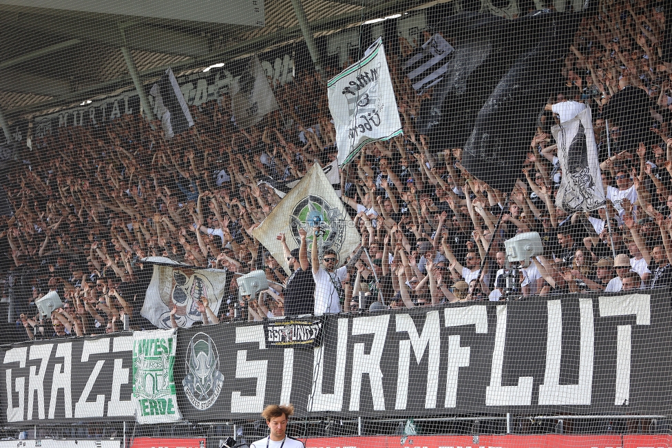 Sturm Graz - Linz
Oesterreichische Fussball Bundesliga, 26. Runde, SK Sturm Graz - FC Blau-Weiss Linz, Stadion Liebenau Graz, 20.04.2025. 

Foto zeigt Fans von Sturm

