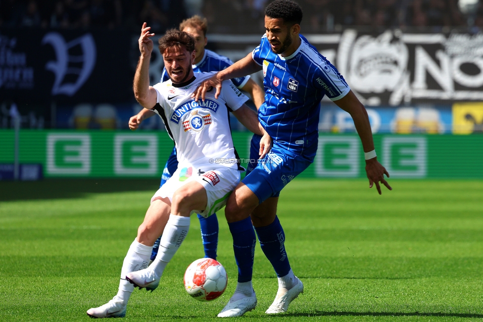 Sturm Graz - Blau-Weiss Linz
Oesterreichische Fussball Bundesliga, 26. Runde, SK Sturm Graz - FC Blau-Weiss Linz, Stadion Liebenau Graz, 20.04.2025. 

Foto zeigt Otar Kiteishvili (Sturm)
