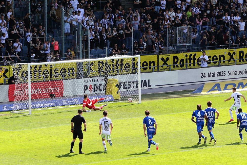 Sturm Graz - Blau-Weiss Linz
Oesterreichische Fussball Bundesliga, 26. Runde, SK Sturm Graz - FC Blau-Weiss Linz, Stadion Liebenau Graz, 20.04.2025. 

Foto zeigt Tomi Horvat (Sturm)
Schlüsselwörter: elfmeter