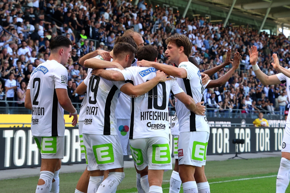 Sturm Graz - Blau-Weiss Linz
Oesterreichische Fussball Bundesliga, 26. Runde, SK Sturm Graz - FC Blau-Weiss Linz, Stadion Liebenau Graz, 20.04.2025. 

Foto zeigt Tomi Horvat (Sturm)
Schlüsselwörter: torjubel elfmeter