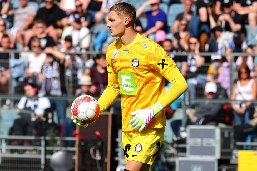 Sturm Graz - Blau-Weiss Linz
Oesterreichische Fussball Bundesliga, 26. Runde, SK Sturm Graz - FC Blau-Weiss Linz, Stadion Liebenau Graz, 20.04.2025. 

Foto zeigt Kjell Scherpen (Sturm)
