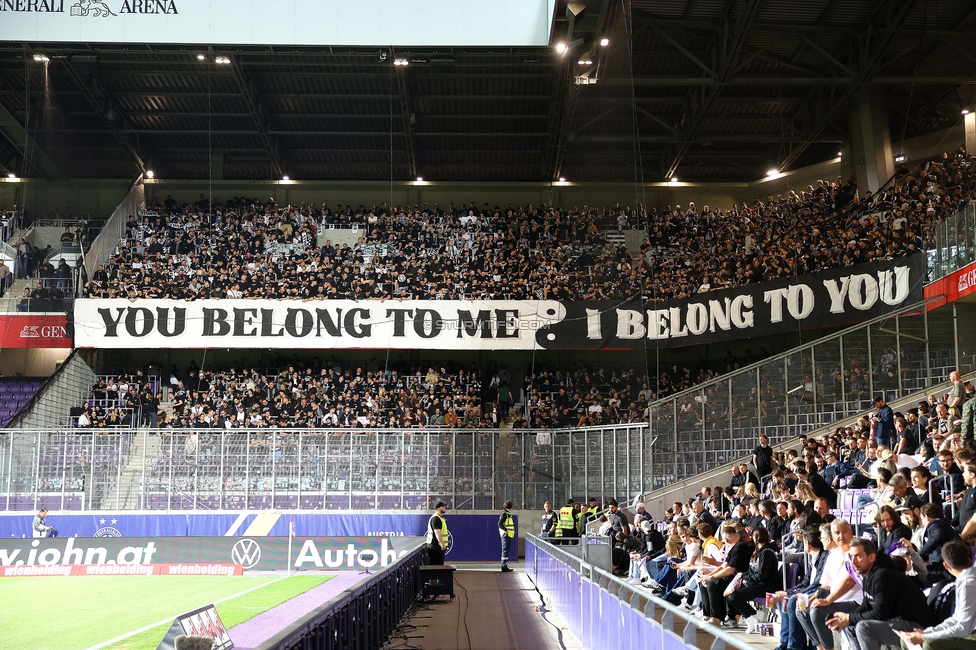 Austria Wien - Sturm Graz
Oesterreichische Fussball Bundesliga, 27. Runde, FK Austria Wien - SK Sturm Graz, Generali Arena Wien, 23.04.2025. 

Foto zeigt Fans von Sturm
