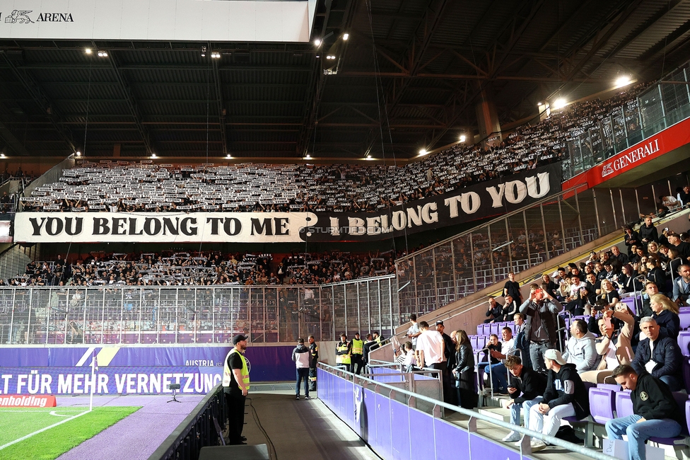 Austria Wien - Sturm Graz
Oesterreichische Fussball Bundesliga, 27. Runde, FK Austria Wien - SK Sturm Graz, Generali Arena Wien, 23.04.2025. 

Foto zeigt Fans von Sturm
