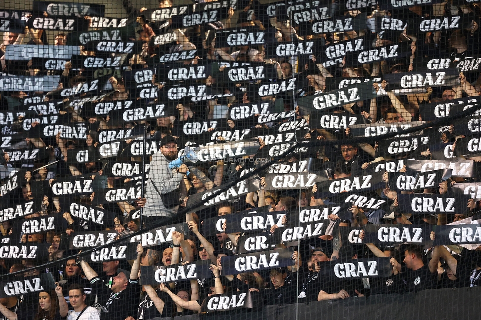 Austria Wien - Sturm Graz
Oesterreichische Fussball Bundesliga, 27. Runde, FK Austria Wien - SK Sturm Graz, Generali Arena Wien, 23.04.2025. 

Foto zeigt Fans von Sturm
