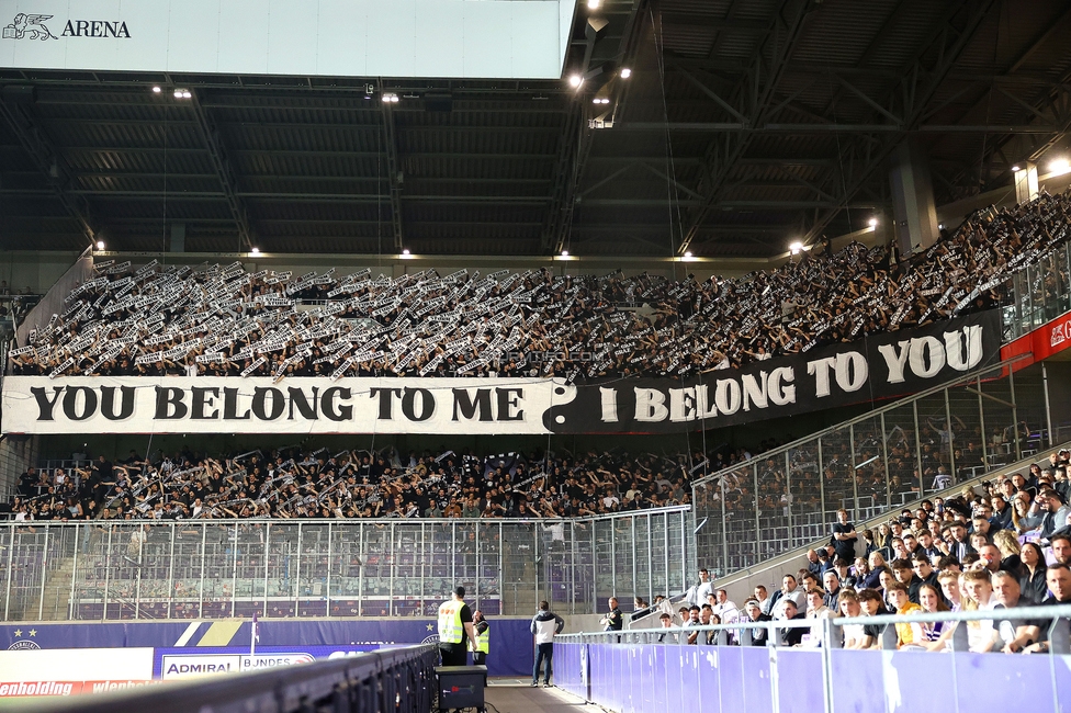 Austria Wien - Sturm Graz
Oesterreichische Fussball Bundesliga, 27. Runde, FK Austria Wien - SK Sturm Graz, Generali Arena Wien, 23.04.2025. 

Foto zeigt Fans von Sturm
