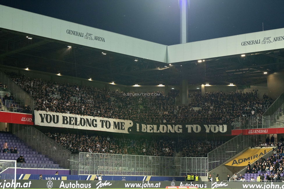 Austria Wien - Sturm Graz
Oesterreichische Fussball Bundesliga, 27. Runde, FK Austria Wien - SK Sturm Graz, Generali Arena Wien, 23.04.2025. 

Foto zeigt Fans von Sturm
