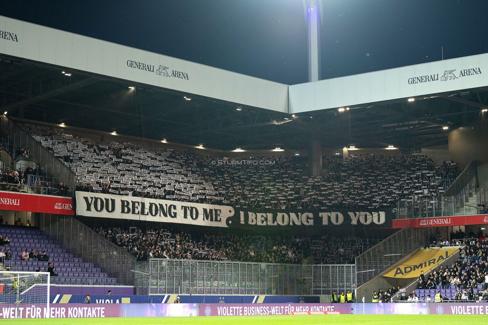 Austria Wien - Sturm Graz
Oesterreichische Fussball Bundesliga, 27. Runde, FK Austria Wien - SK Sturm Graz, Generali Arena Wien, 23.04.2025. 

Foto zeigt Fans von Sturm
