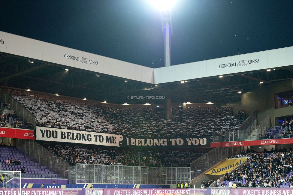 Austria Wien - Sturm Graz
Oesterreichische Fussball Bundesliga, 27. Runde, FK Austria Wien - SK Sturm Graz, Generali Arena Wien, 23.04.2025. 

Foto zeigt Fans von Sturm
