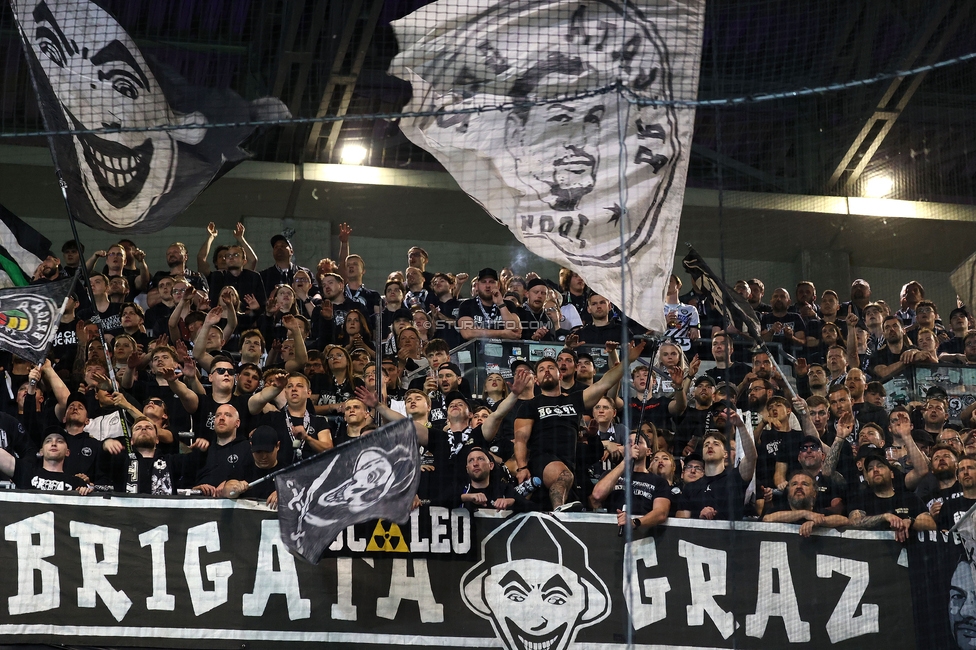 Austria Wien - Sturm Graz
Oesterreichische Fussball Bundesliga, 27. Runde, FK Austria Wien - SK Sturm Graz, Generali Arena Wien, 23.04.2025. 

Foto zeigt Fans von Sturm
