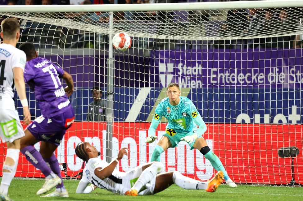 Austria Wien - Sturm Graz
Oesterreichische Fussball Bundesliga, 27. Runde, FK Austria Wien - SK Sturm Graz, Generali Arena Wien, 23.04.2025. 

Foto zeigt Kjell Scherpen (Sturm)
