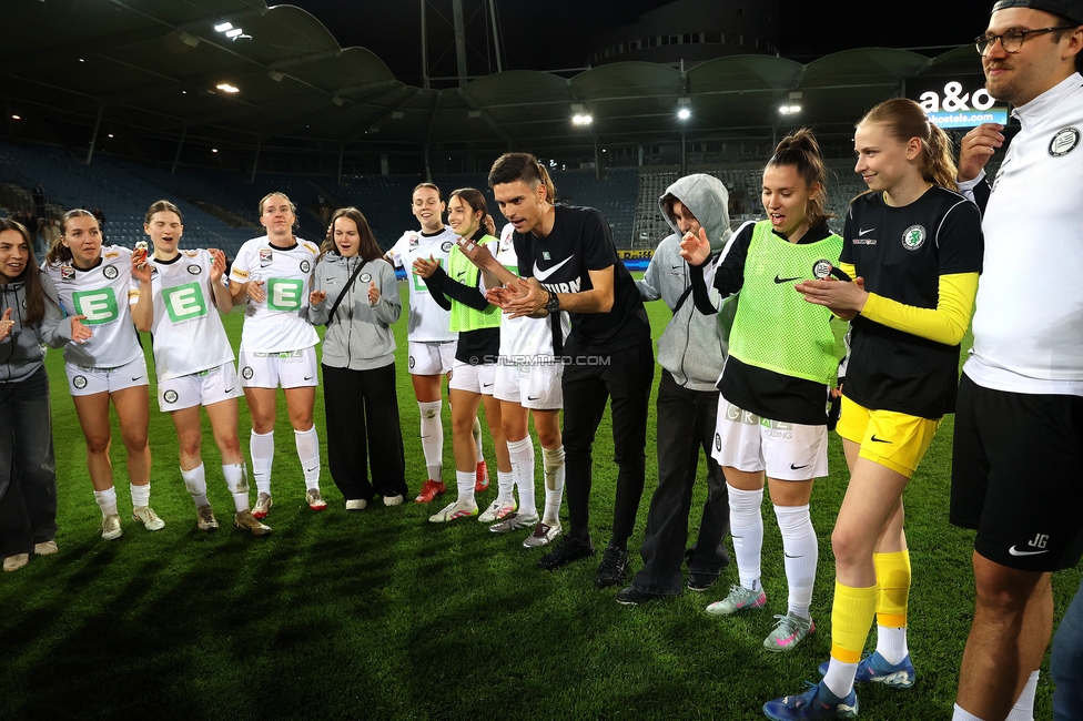 Sturm Damen - Austria Wien
OEFB Frauen Bundesliga, 21. Runde, SK Sturm Graz Damen - FK Austria Wien, Stadion Liebenau Graz, 27.04.2025. 

Foto zeigt die Mannschaft der Sturm Damen
