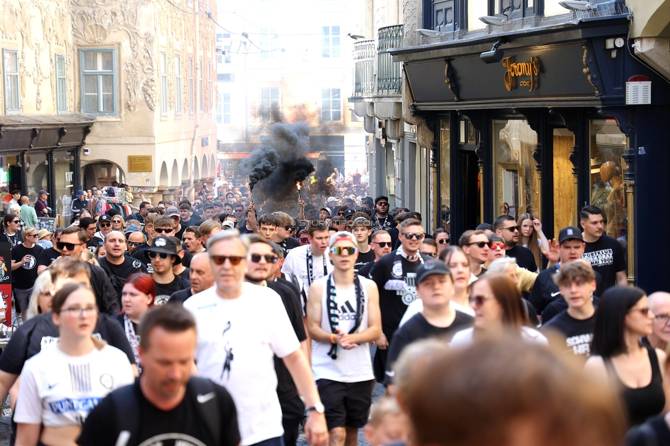 116 Jahre Sturm Graz
SK Sturm Graz Geburtstagsfeier - 116 Jahre, Grazer Innenstadt, Graz am 01.05.2025.
