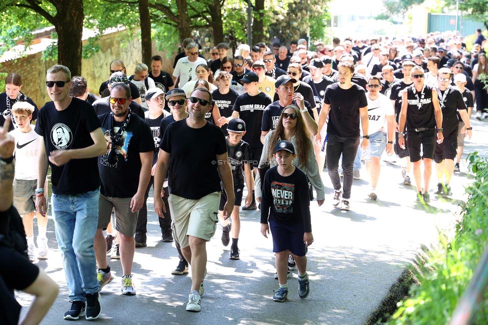 116 Jahre Sturm Graz
SK Sturm Graz Geburtstagsfeier - 116 Jahre, Grazer Innenstadt, Graz am 01.05.2025.

