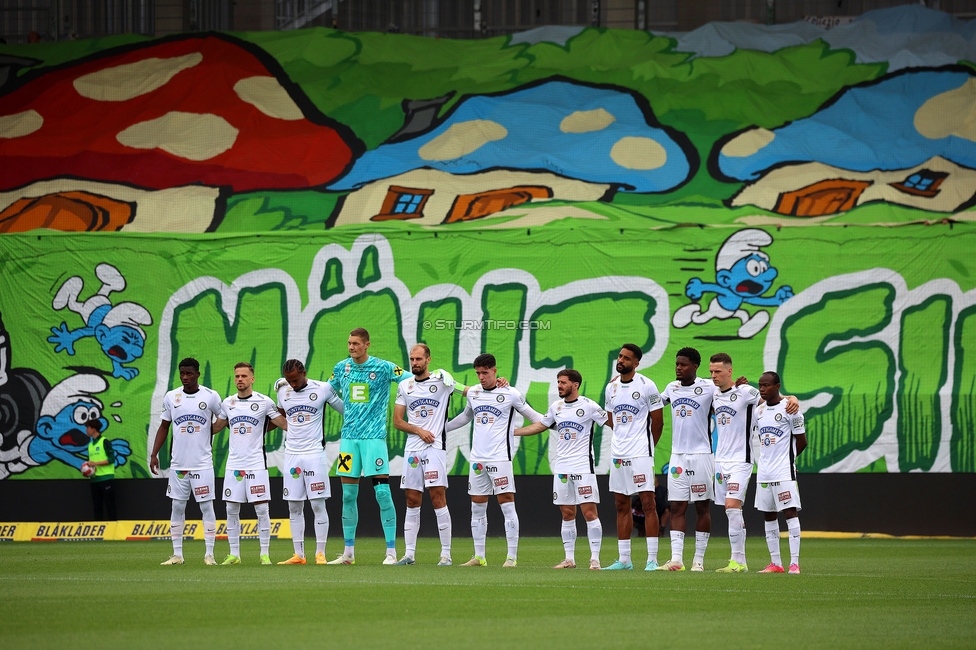 BW Linz - Sturm Graz
Oesterreichische Fussball Bundesliga, 29. Runde, Blau-Weiss Linz - SK Sturm Graz, Hofmann Personal Stadion Linz, 04.05.2025. 

Foto zeigt die Mannschaft von Sturm
