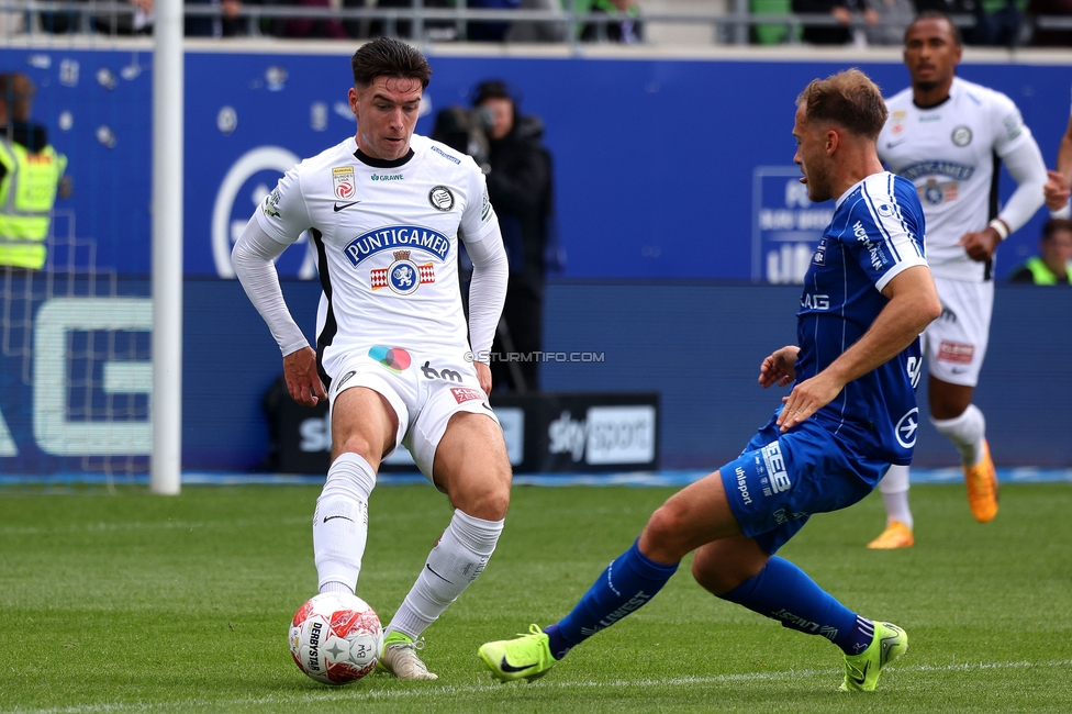 BW Linz - Sturm Graz
Oesterreichische Fussball Bundesliga, 29. Runde, Blau-Weiss Linz - SK Sturm Graz, Hofmann Personal Stadion Linz, 04.05.2025. 

Foto zeigt Max Johnston (Sturm)
